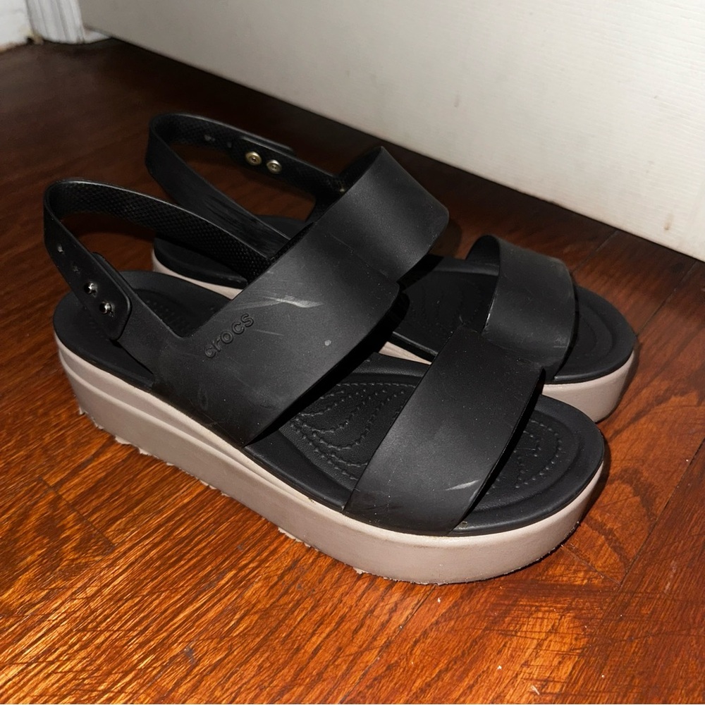 Crocs Black & Nude Sandals